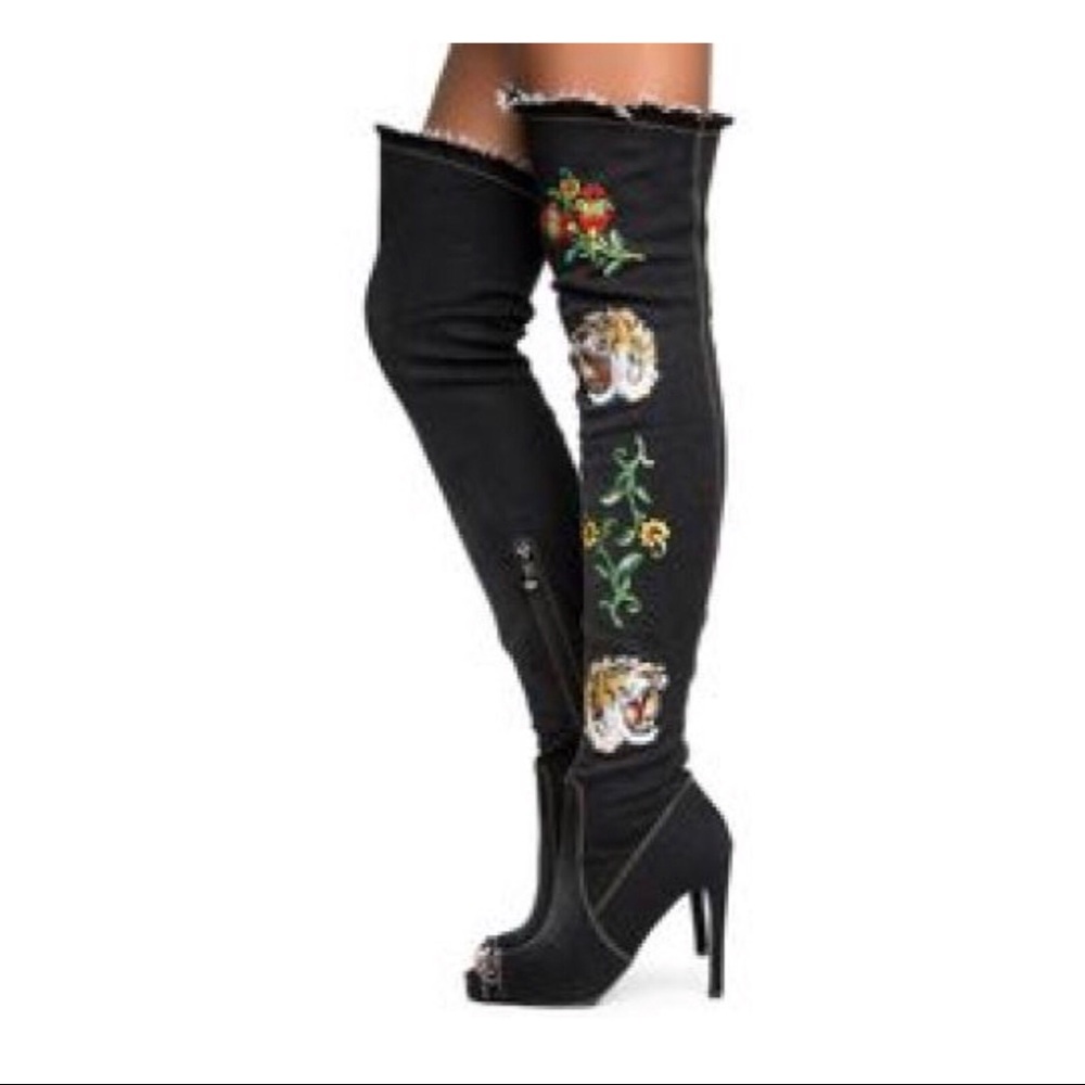 🚨peep-toe over the knee boots